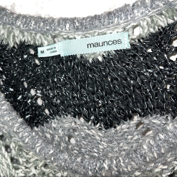 MAURICE’S Sweater‎ Women’s Sz M Black & Gray Sparkly Pullover - Picture 5 of 8